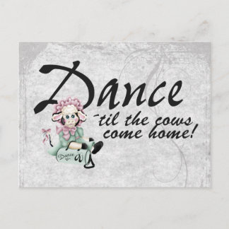 Dancing with Cows Postcard