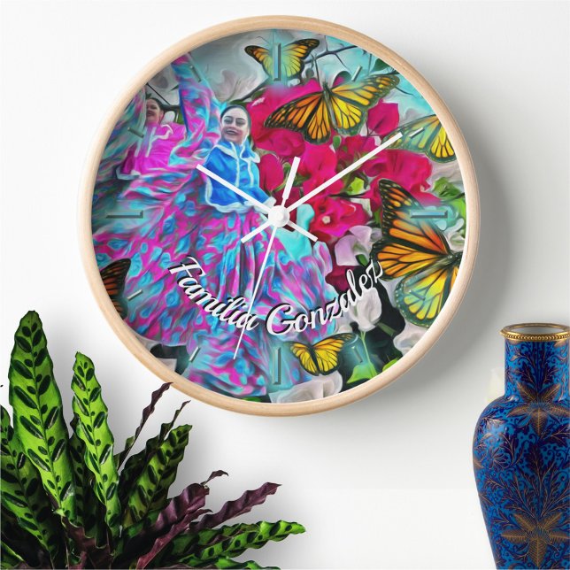 Dancing with Flowers & Butterflies PV01 Clock (Creator Uploaded)