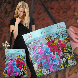 Dancing with Flowers & Butterflies PV01 Tote Bag