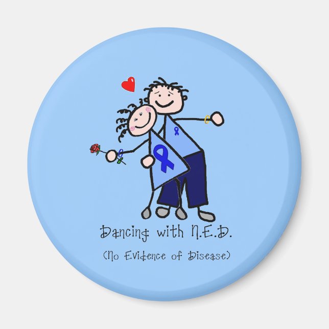 Dancing with N.E.D. - Colon Cancer Magnet (Front)