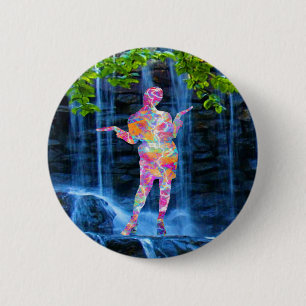 Dancing with Nature 2 Inch Round Button