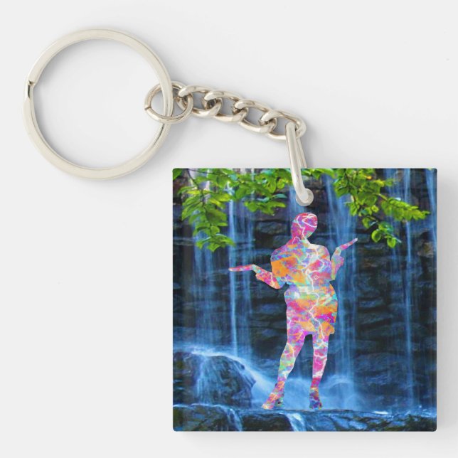 Dancing with Nature Keychain (Front)