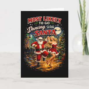 Dancing with Santa Holiday Card