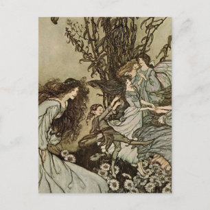 “Dancing With the Fairies” by Arthur Rackham Postcard