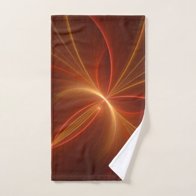 Dancing With The Light Modern Abstract Fractal Art Hand Towel (Hand Towel)