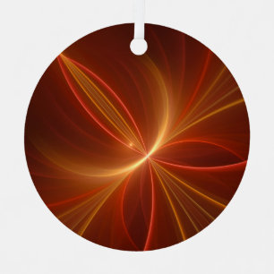 Dancing With The Light Modern Abstract Fractal Art Metal Ornament