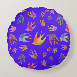 Dancing with the Wind on a Midnight Horizon Round Pillow