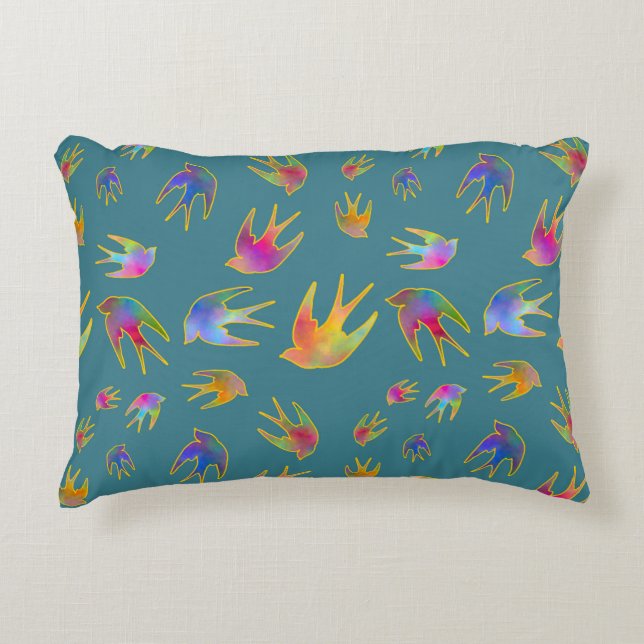 Dancing with the Wind on a Tranquil Twilight Accent Pillow (Front)