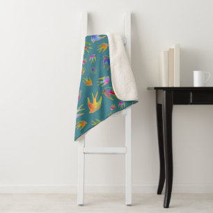 Dancing with the Wind on a Tranquil Twilight Sherpa Blanket
