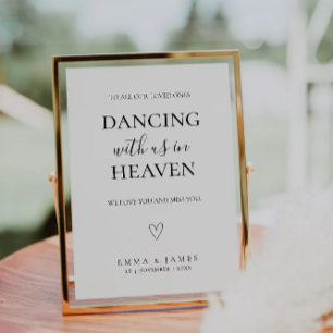 Dancing With Us In Heaven Sign Wedding Memorial Invitation