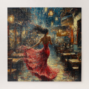Dancing Woman in Red Jigsaw Puzzle