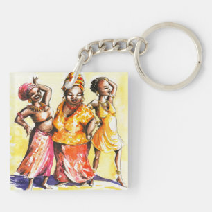 Dancing women keychain