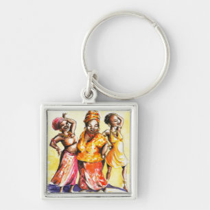 Dancing women keychain