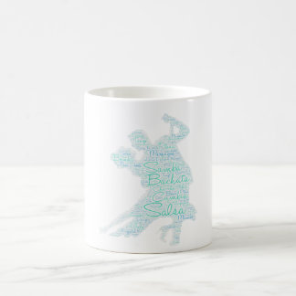 Dancing Word Art Couple Bachata Salsa Coffee Mug