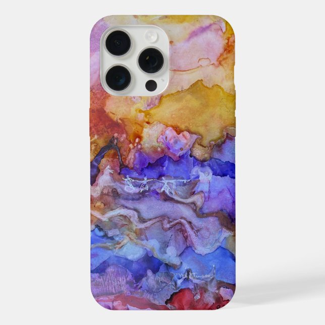Dancing World Dreamscape Abstract Art Poster iPhone Case (Back)