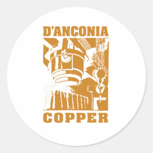 d'Anconia Copper / Copper Logo Classic Round Sticker