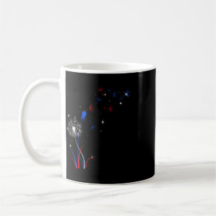 Dandelion 4th Of July Cute Flower American Patriot Coffee Mug