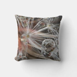 Dandelion Abstract Throw Pillow