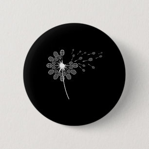 Dandelion Badminton Racket Shirt Badminton Player 2 Inch Round Button
