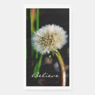 Dandelion Believe Green Seasonal  Napkin