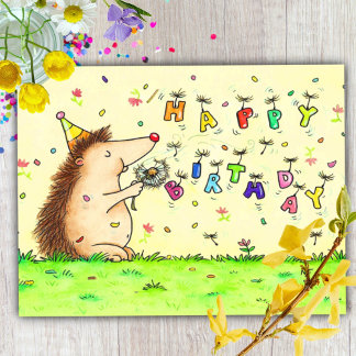 Dandelion Birthday Postcard