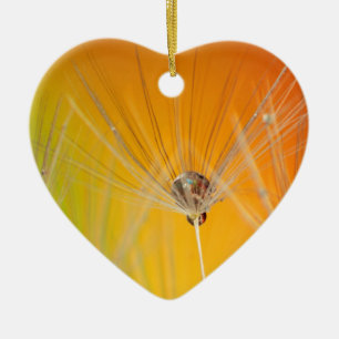 Dandelion Blossoms Flowers Destiny Peace Love Art Ceramic Ornament