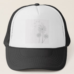 Dandelion Blossoms Vines Romantic Wedding Shower Trucker Hat