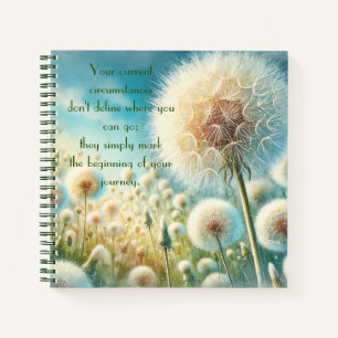 Dandelion Blowball & Quote #2 Notebook
