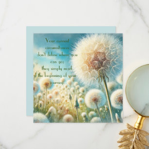 Dandelion Blowball & Quote #2 Thank You Card