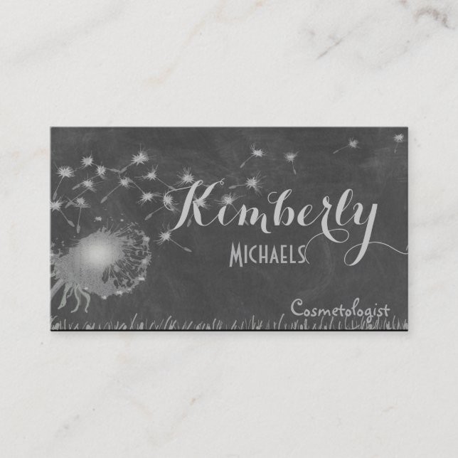 Dandelion Blowing in the Wind Business Card (Front)