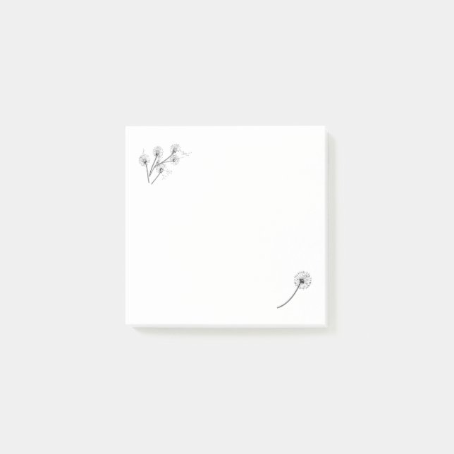 Dandelion blowing in the wind post-it notes (Front)