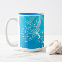 Dandelion, Blue, Positive Quote Be Delighted Today