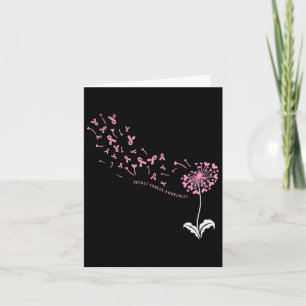 Dandelion Breast Cancer Awareness Pink Ribbon Supp Card