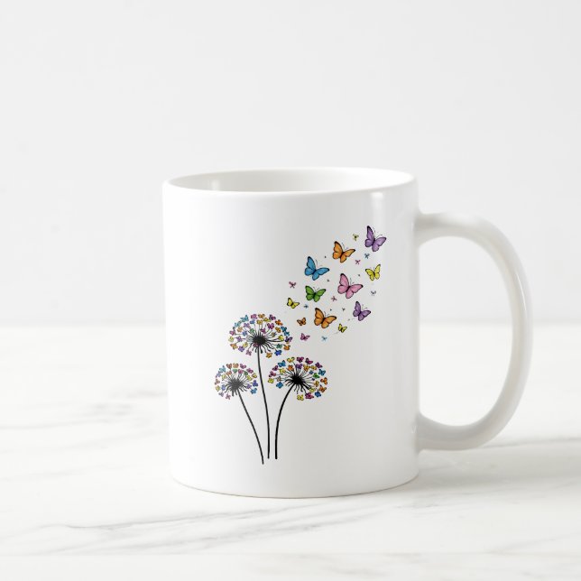 Dandelion butterfly flow coffee mug (Right)