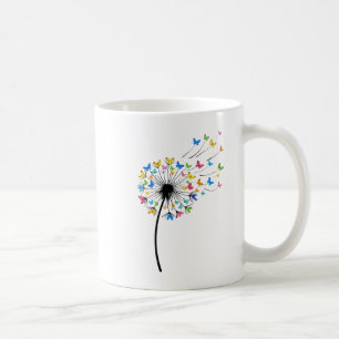 Dandelion butterfly flow coffee mug