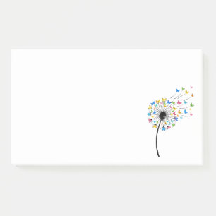 Dandelion butterfly flow post-it notes