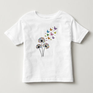 Dandelion butterfly flow toddler t-shirt