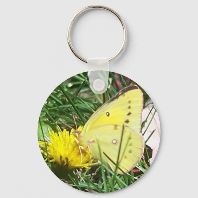 Dandelion Butterfly Keychain (Front)