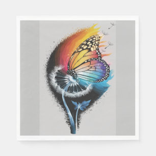 Dandelion butterfly napkin