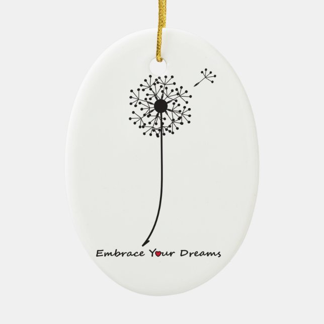 Dandelion Ceramic Ornament (Front)