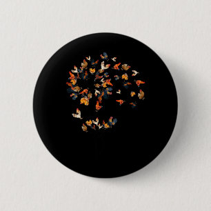 Dandelion Chicken Flower Floral Chickens Farmer Gi 2 Inch Round Button