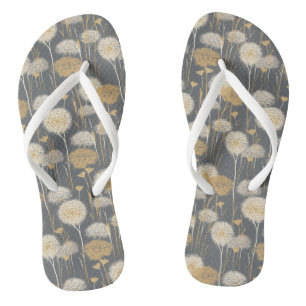 Dandelion Clock Flip Flops
