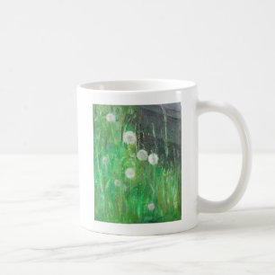 Dandelion Clocks in Grass 2008 oil on canvas Coffee Mug