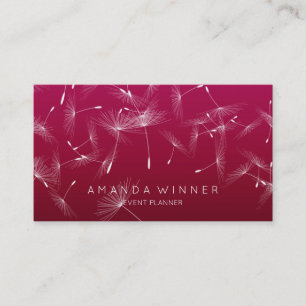 Dandelion Confetti Rubin Pastel Ombre Event Planne Business Card