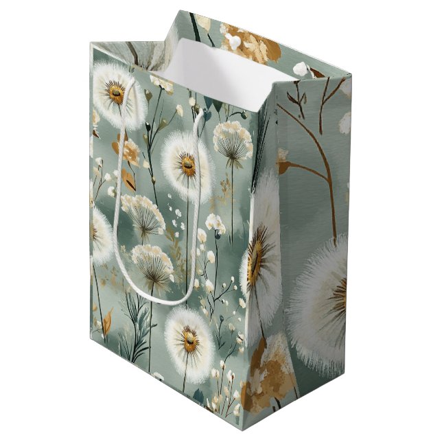 Dandelion Design Series #3 Medium Gift Bag (Front Angled)