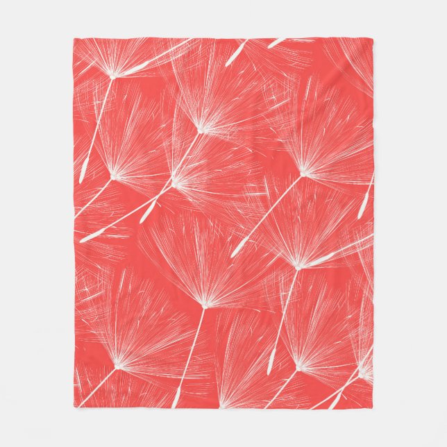 Dandelion dreams take flight in this versatile pat fleece blanket (Front)