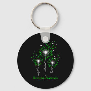 Dandelion Faith Hope Love Dwarfism Awareness  Keychain