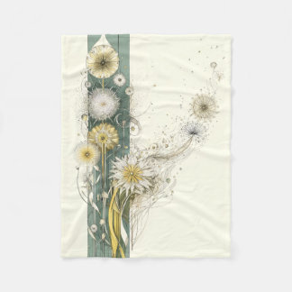 Dandelion fleece blanket
