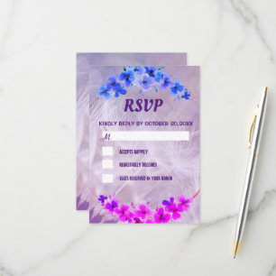 Dandelion Floral Elegant Countryside RSVP Card