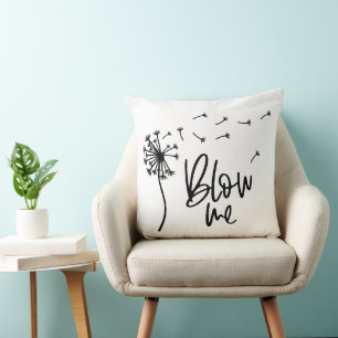 Dandelion Flower Blow Me Gift For Girlfriend Throw Pillow